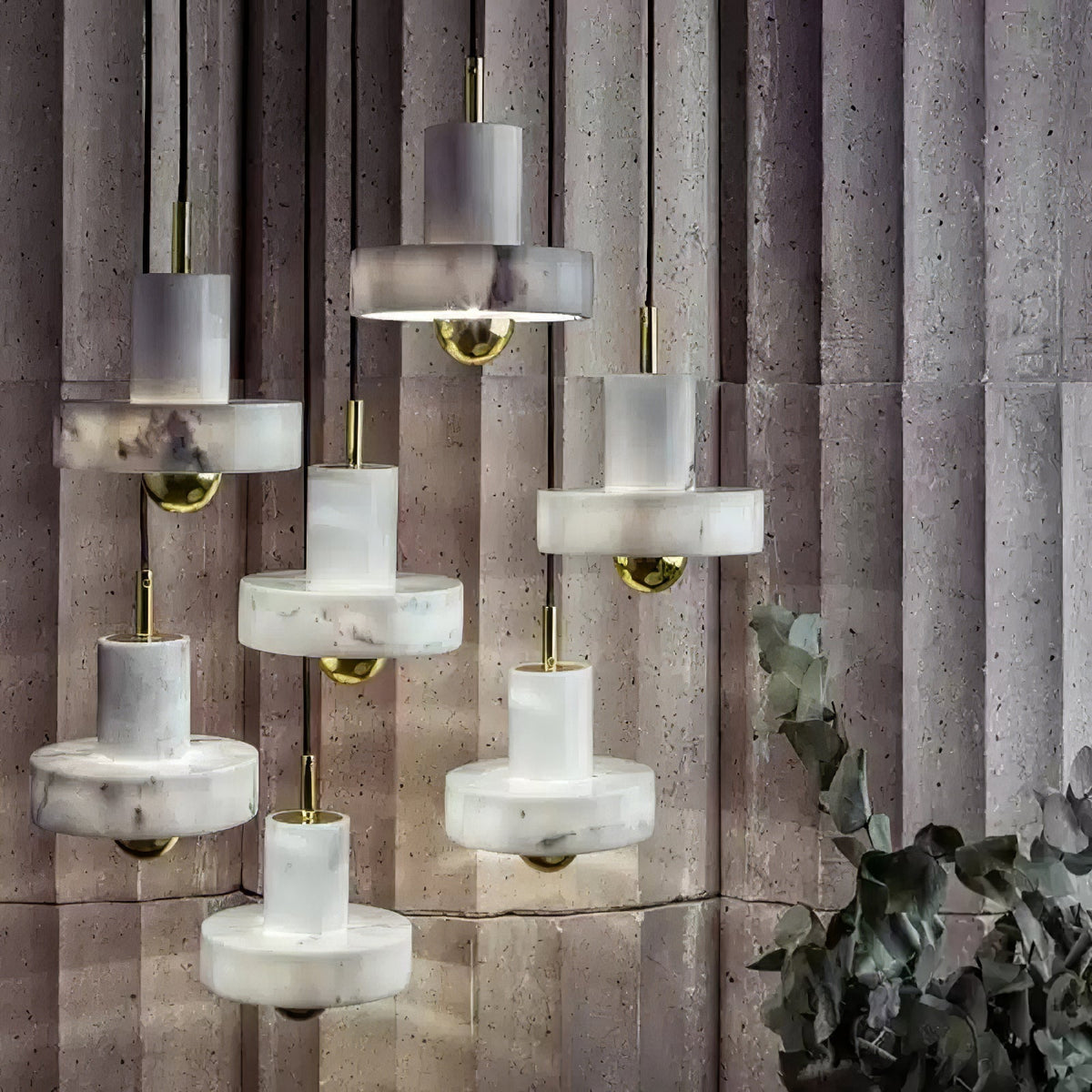Lauralis Premium Nordic Art Aura Marbre Pendentif Lampe