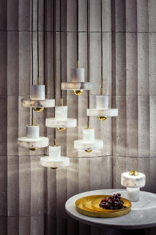 Cunorora Premium Nordic Art Aura Marbre Pendentif Lampe