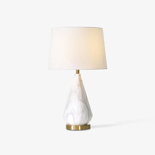 Elysian Lampe de Table en Marbre Blanc Et Noir