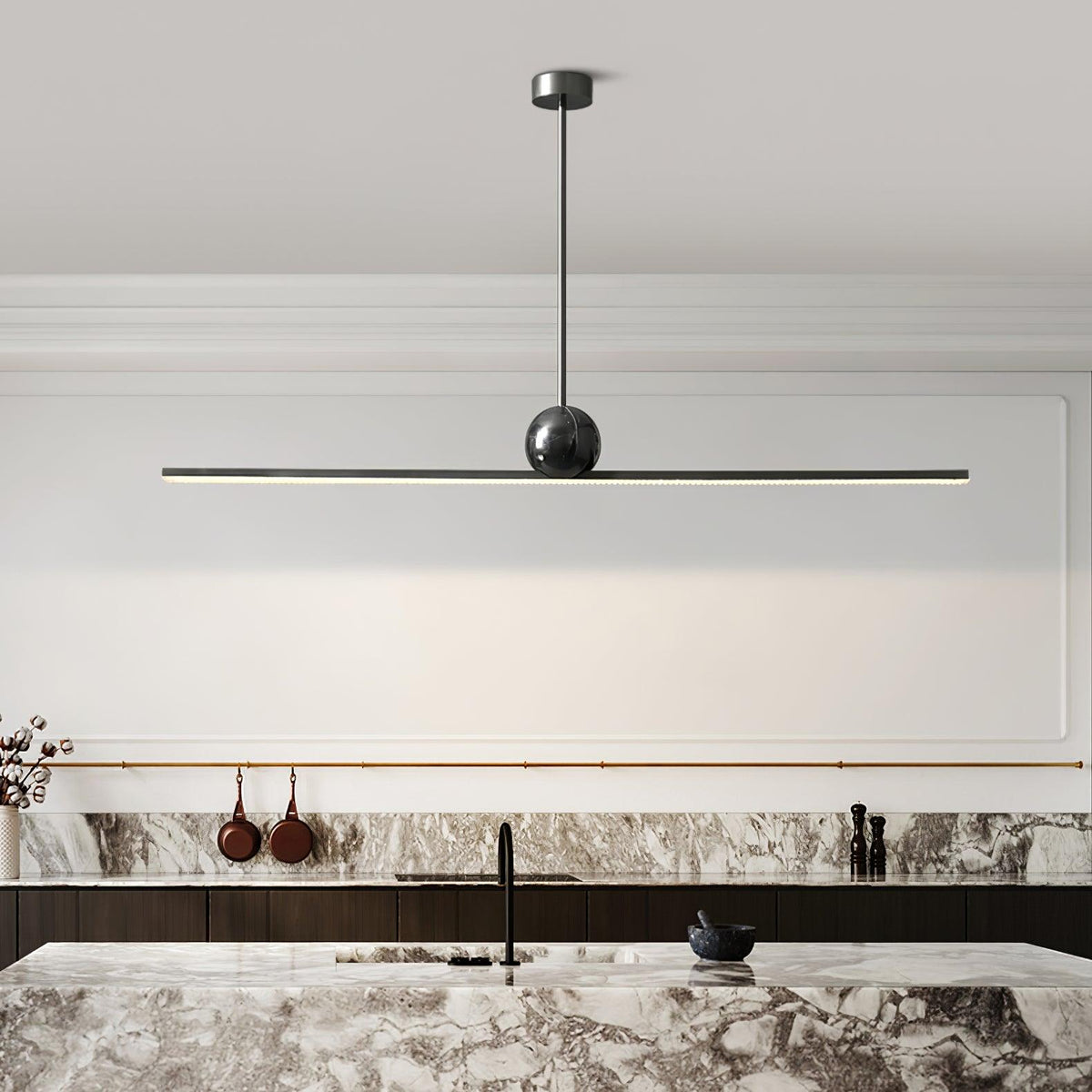 Mariiella Suspension en Marbre Minimaliste Linéaire