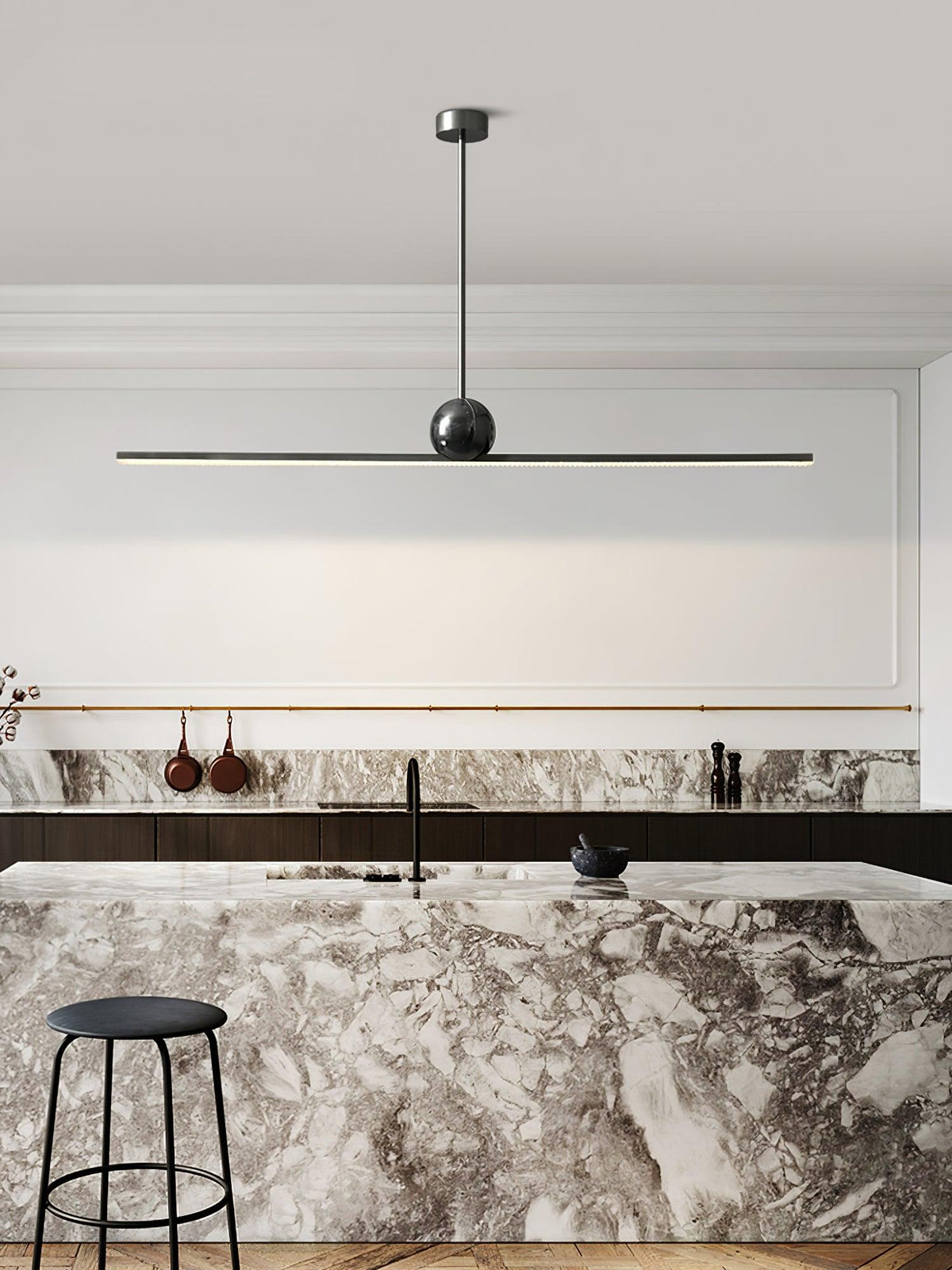 Mariiella Suspension en Marbre Minimaliste Linéaire