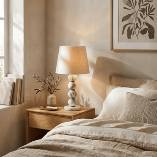Marble Sphere Table Lamp-Neutral Decor