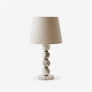 Marble Sphere Table Lamp-Neutral Decor