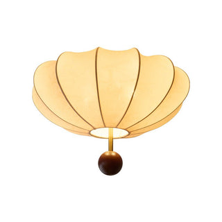 Lustra Plafonnier Bois Tissu Lanternes