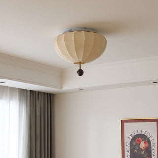Lustra Plafonnier Bois Tissu Lanternes