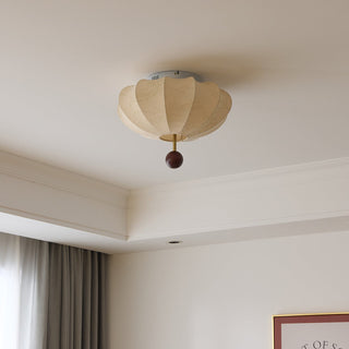 Lustra Plafonnier Bois Tissu Lanternes