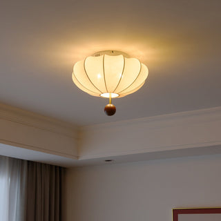 Lustra Plafonnier Bois Tissu Lanternes