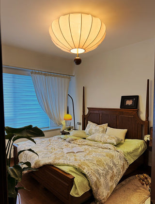 Lustra Plafonnier Bois Tissu Lanternes