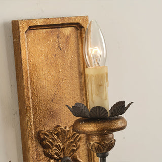 Lydorira Applique Murale Bois Métal Élégance Premium Vintage