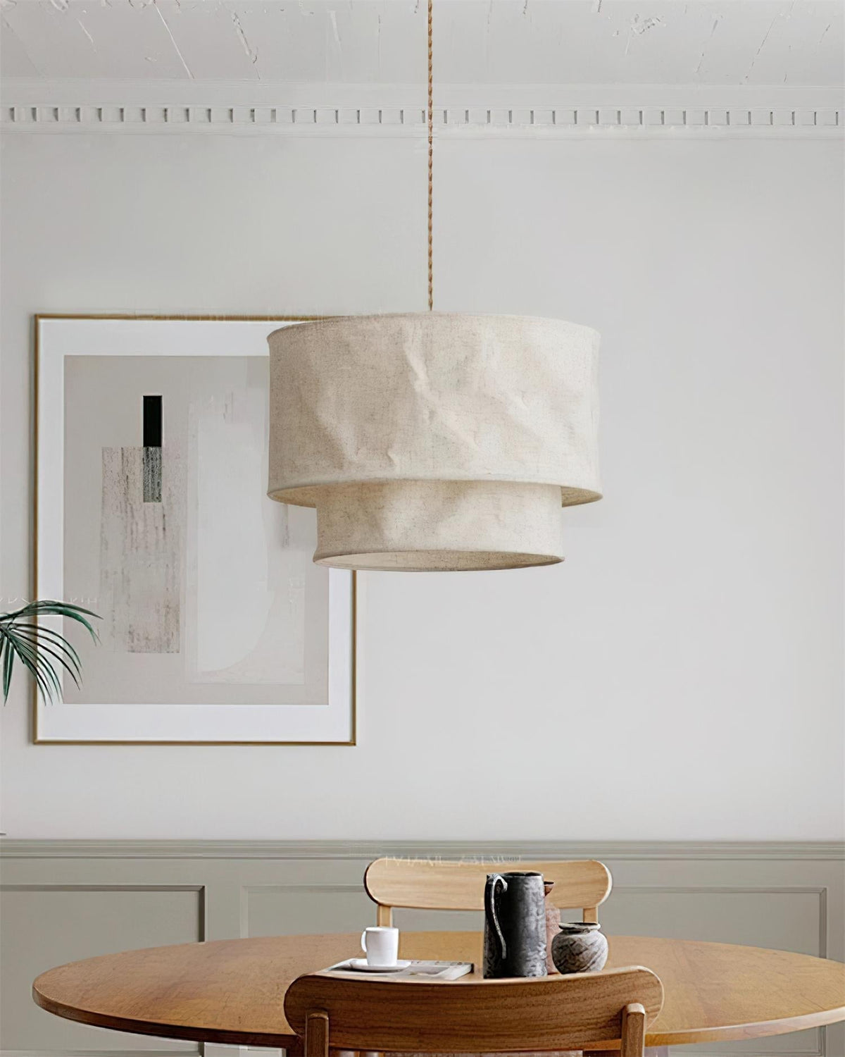 Nuvai Natural Linen Pendant Light-Neutral Decor