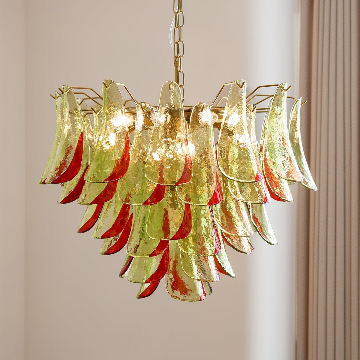 Selelle Lustre en Verre Murano Pétale Élégant