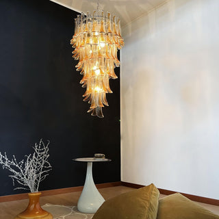 Aurora Lustre Pétales en Verre de Murano Doré