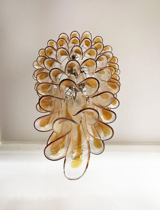 Aurora Lustre Pétales en Verre de Murano Doré