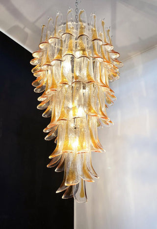 Aurora Lustre Pétales en Verre de Murano Doré