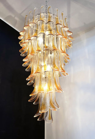 Aurora Lustre Pétales en Verre de Murano Doré