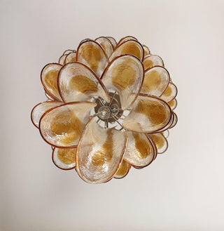 Aurora Lustre Pétales en Verre de Murano Doré