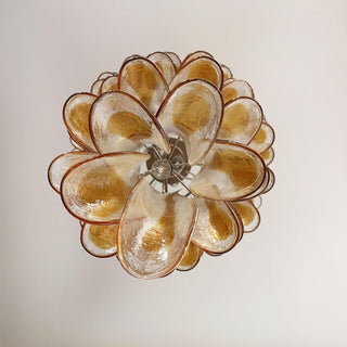 Aurora Lustre Pétales en Verre de Murano Doré