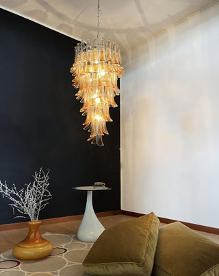 Aurora Lustre Pétales en Verre de Murano Doré