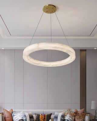 Olloros Albâtre Multi-Anneau Pendentif Lumière