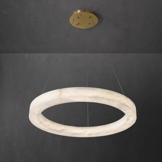 Olloros Albâtre Multi-Anneau Pendentif Lumière