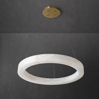 Olloros Albâtre Multi-Anneau Pendentif Lumière