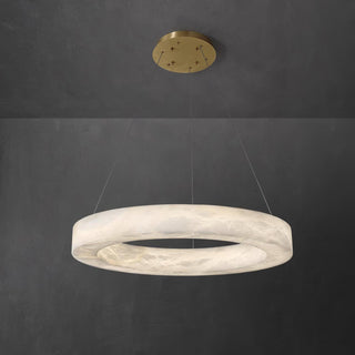Olloros Albâtre Multi-Anneau Pendentif Lumière