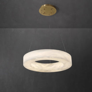 Olloros Albâtre Multi-Anneau Pendentif Lumière
