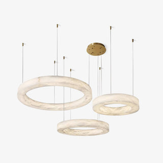 Olloros Albâtre Multi-Anneau Pendentif Lumière