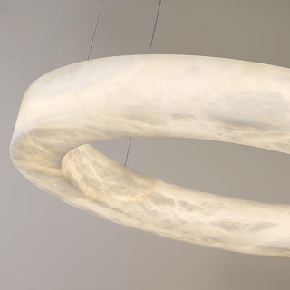 Olloros Albâtre Multi-Anneau Pendentif Lumière