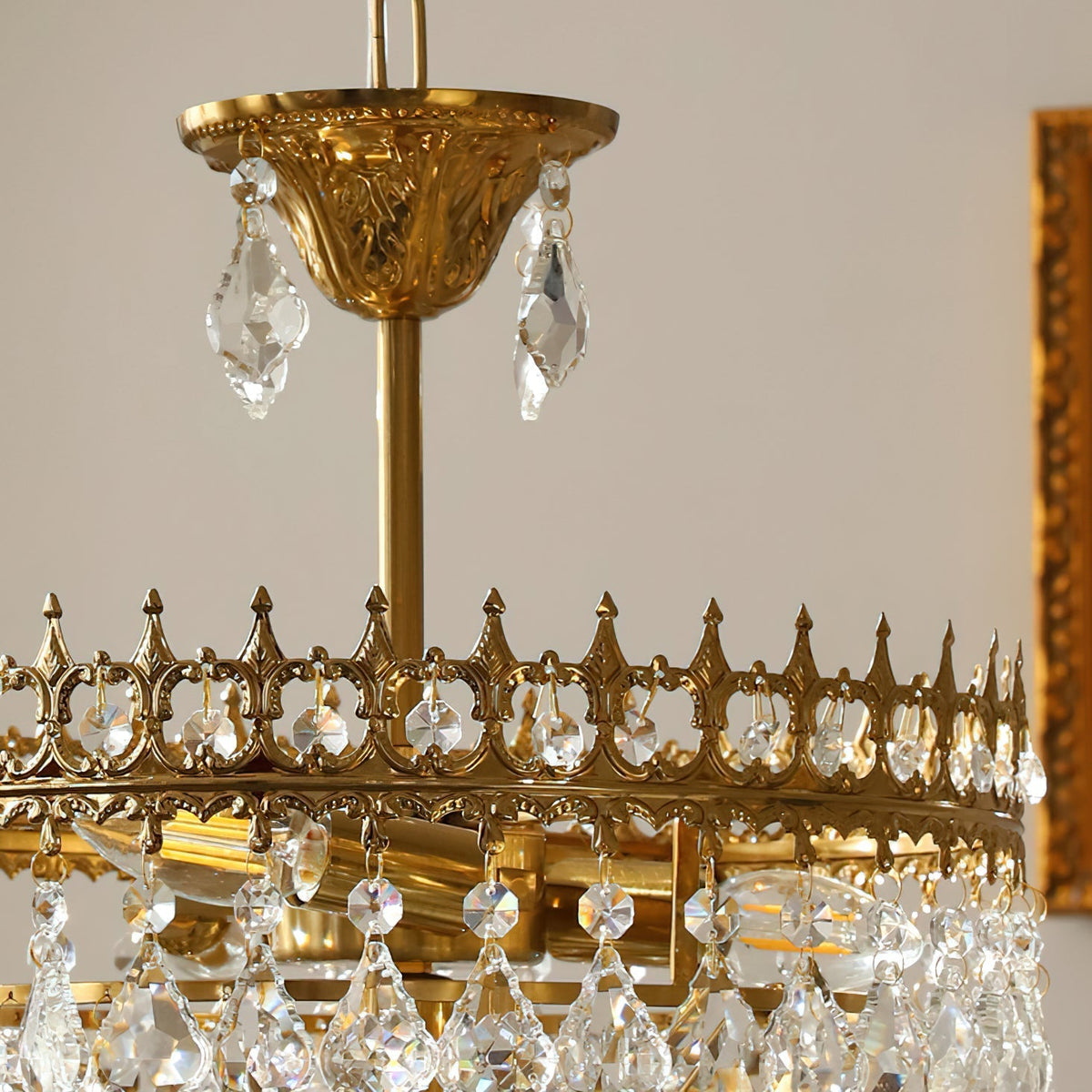 The Marilyn Chandelier shown unlit to display its form and materials.