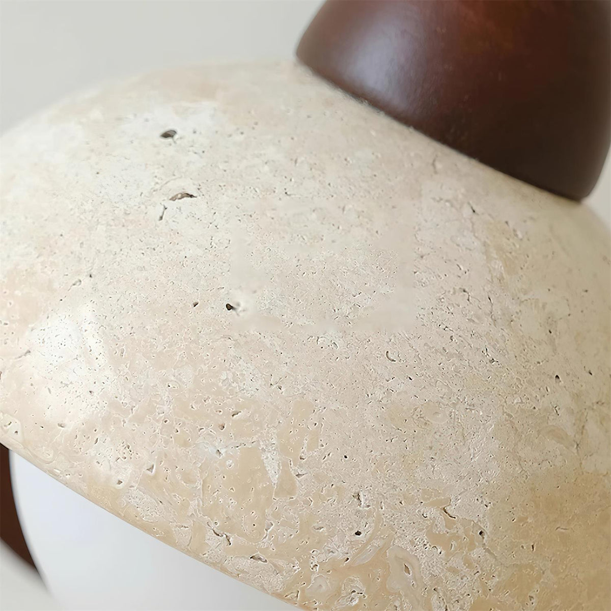 Solaro Wall Light Travertine White Opalescent Globe-Neutral Decor