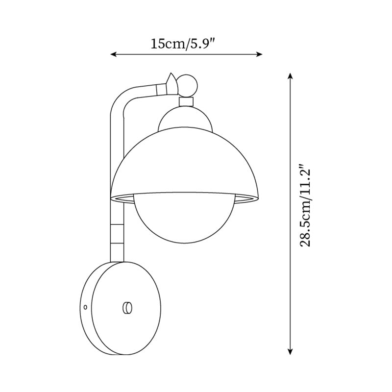 Solaro Wall Light Travertine White Opalescent Globe-Neutral Decor
