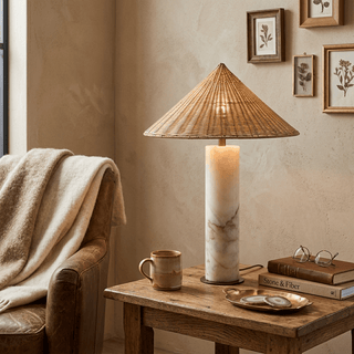 Marisol Marble Table Lamp-Neutral Decor