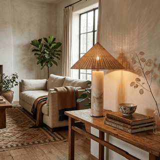 Marisol Marble Table Lamp-Neutral Decor