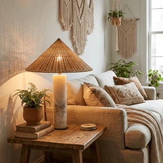 Marisol Marble Table Lamp-Neutral Decor