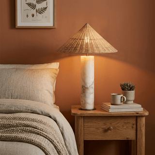 Marisol Marble Table Lamp-Neutral Decor