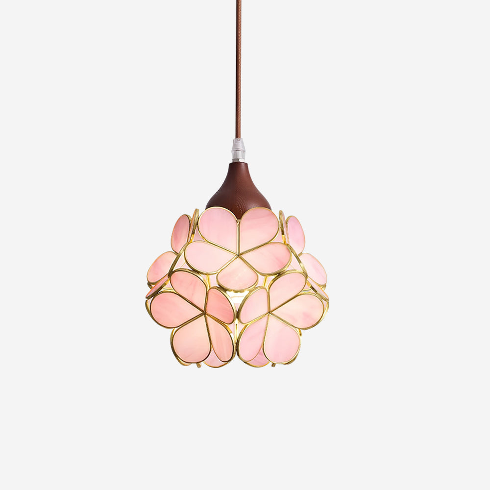 Velina Pink Petal Pendant Light-Neutral Decor