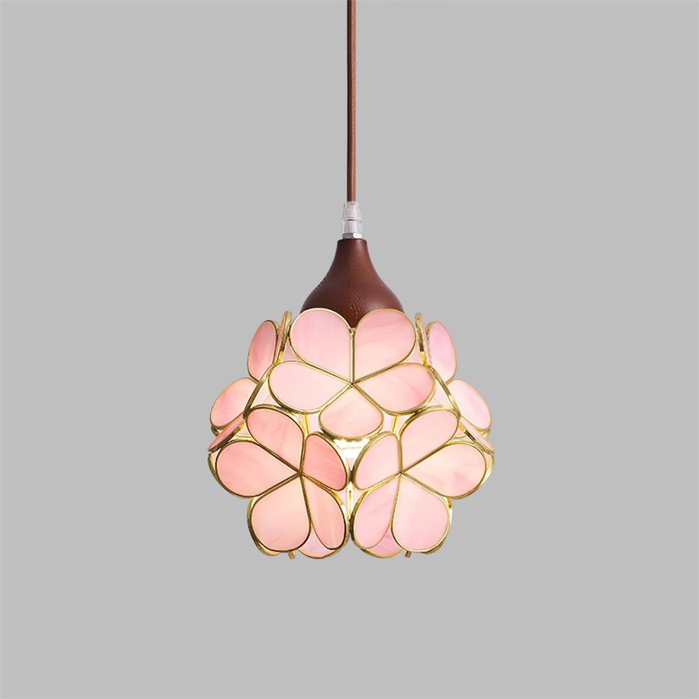 Velina Pink Petal Pendant Light-Neutral Decor