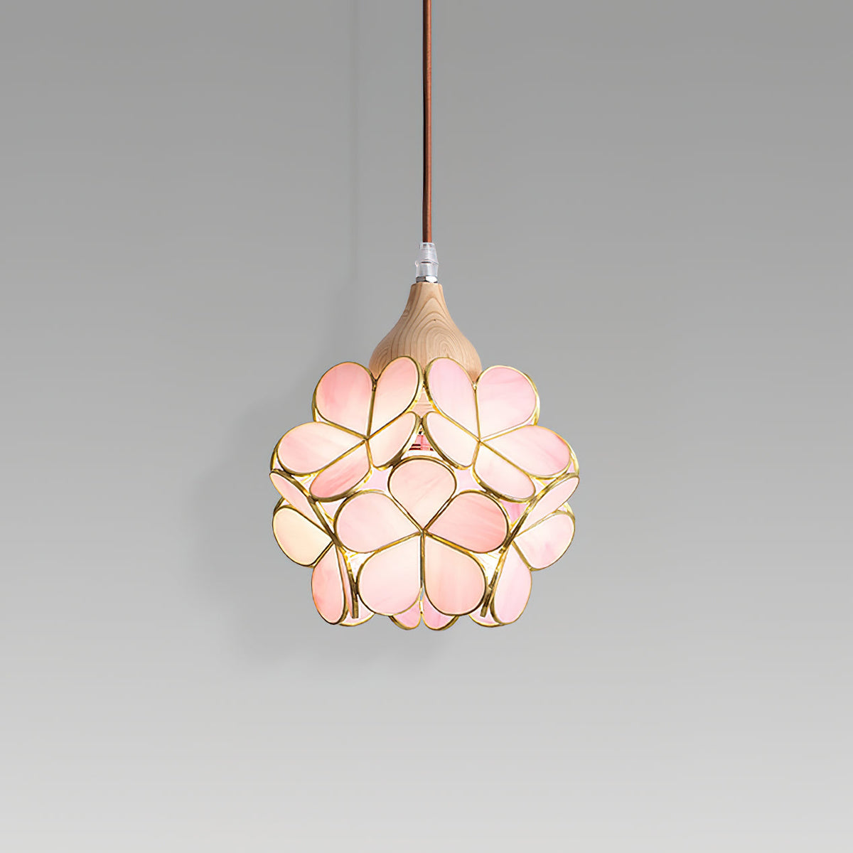Velina Pink Petal Pendant Light-Neutral Decor