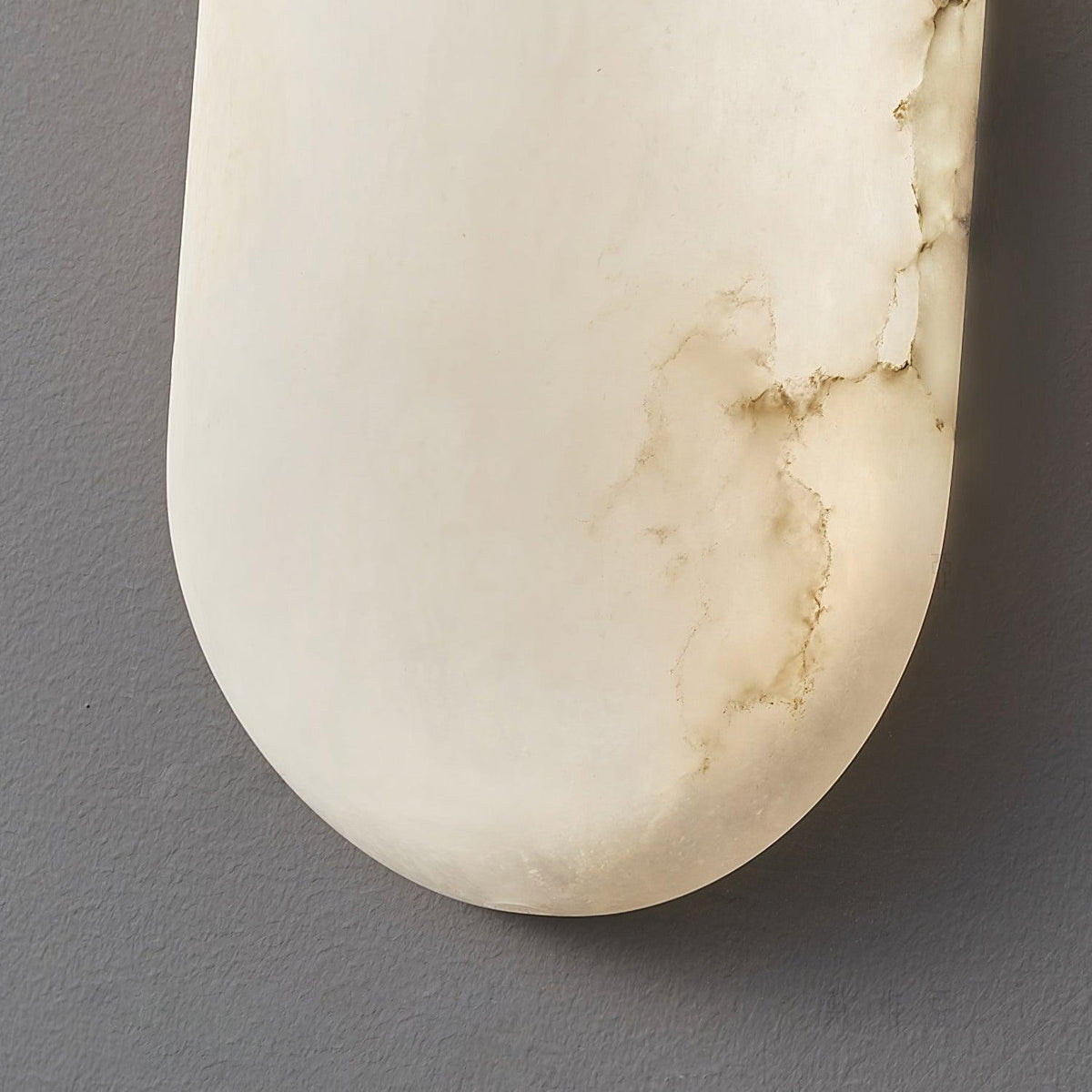 Wall Lamp Alabaster Capsule Brass Band-Neutral Decor