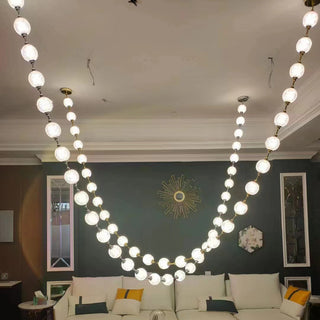 Myphais Lustre Métal Plastique Perlé Moderne