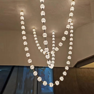 Myphais Lustre Métal Plastique Perlé Moderne