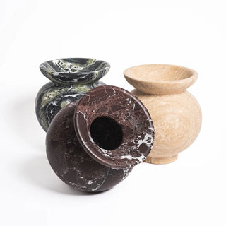 Marrow Marble Vase-Neutral Decor