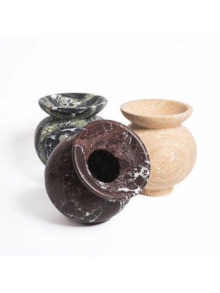 Marrow Marble Vase-Neutral Decor