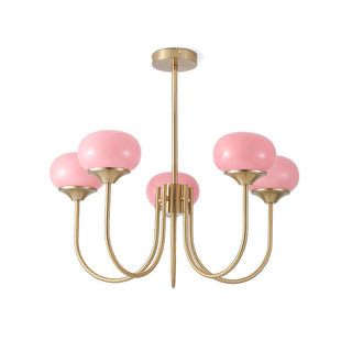 Lustra Lustre Globe en Verre Rose Doré