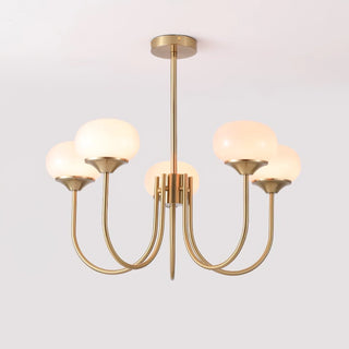 Lustra Lustre Globe en Verre Rose Doré