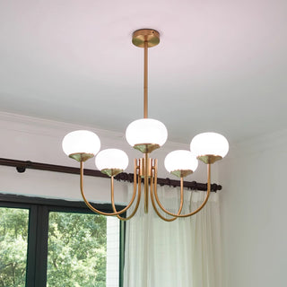 Lustra Lustre Globe en Verre Rose Doré
