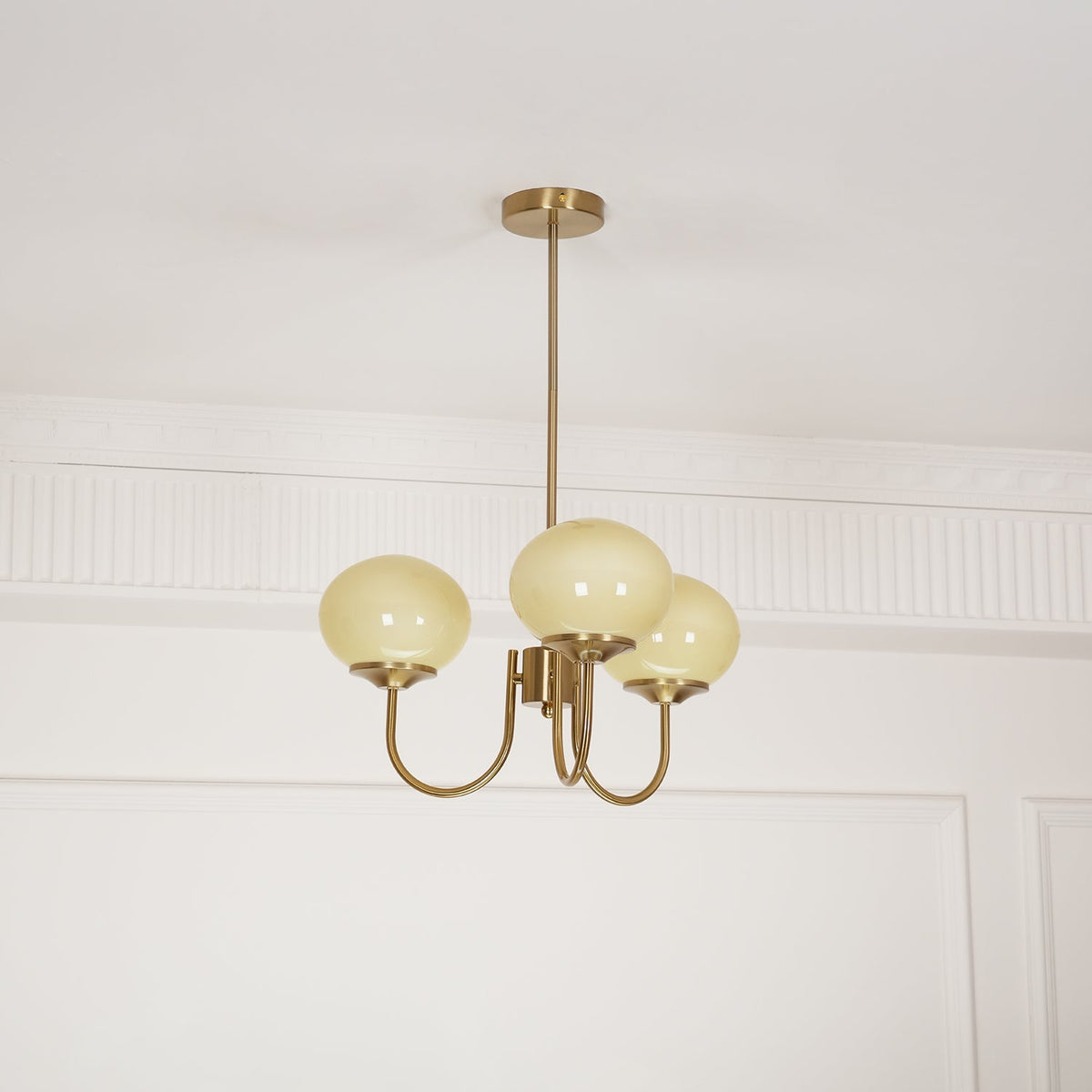 Breniona Lustre Globe en Verre Rose Doré