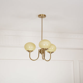 Lustra Lustre Globe en Verre Rose Doré