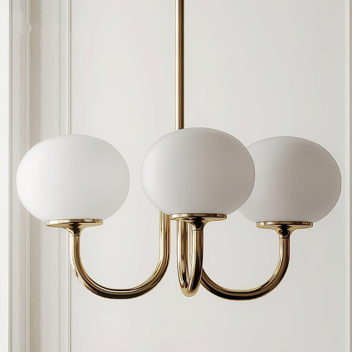 Breniona Lustre Globe en Verre Rose Doré